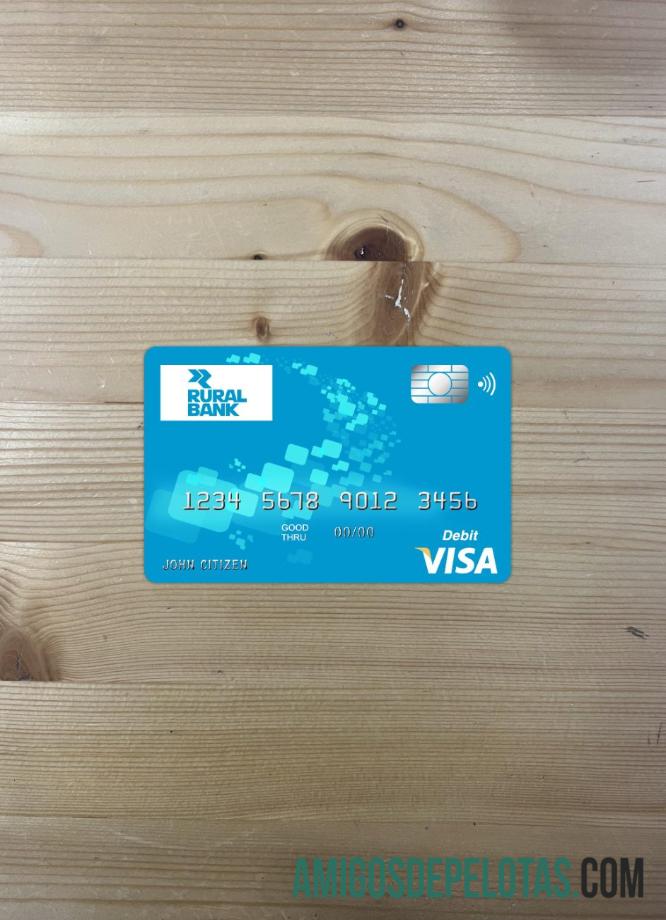 Cartão Visa do Banco Rural da Austrália Photolook Front exemplo real